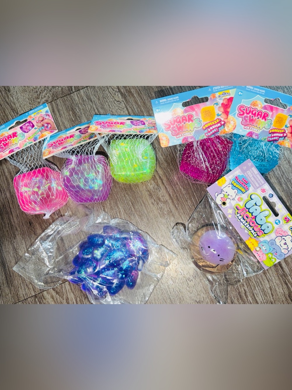 Orb Cool tubes, ice cubes Taba and sea sheep squishies all new bundle